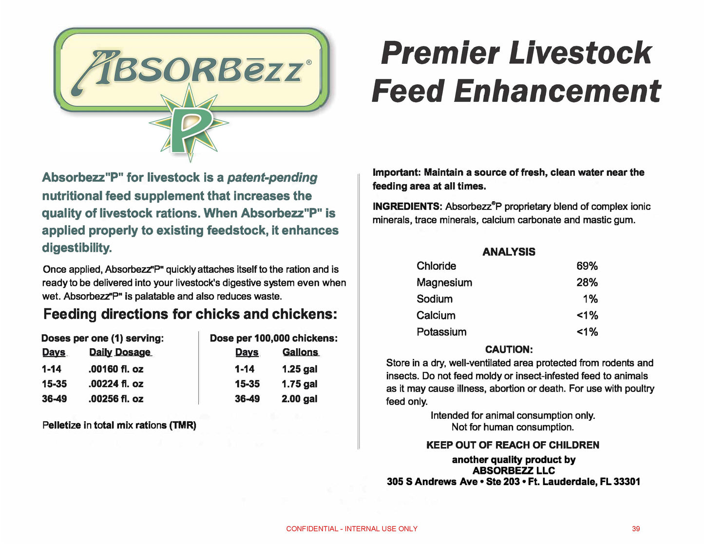 Absorbezz "P" | Feed Enhancement Poultry Gallon